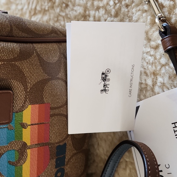 Coach Rowan Signature Rainbow Logo Satchel/Crossbody π - Picture 14 of 16